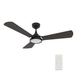 Veter 56 in. Dimmable LED Indoor/Outdoor Black Smart Ceiling Fan with Light and Remote, Works with Alexa/Google Home by CARRO -Decor Therapy Shop black carro ceiling fans with lights hs563b3 l22 b5 1 44 1000