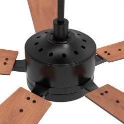 Apex 56 in. Dimmable LED Indoor/Outdoor Black Smart Ceiling Fan, with Light and Remote, Works w/Alexa/Google Home by CARRO -Decor Therapy Shop black carro ceiling fans with lights hs565e l12 bf 1 1f 1000