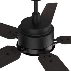 Essex 56 in. Dimmable LED Indoor/Outdoor Black Smart Ceiling Fan with Light and Remote, Works with Alexa/Google Home by CARRO -Decor Therapy Shop black carro ceiling fans with lights hs565j l12 bg 1 4f 1000