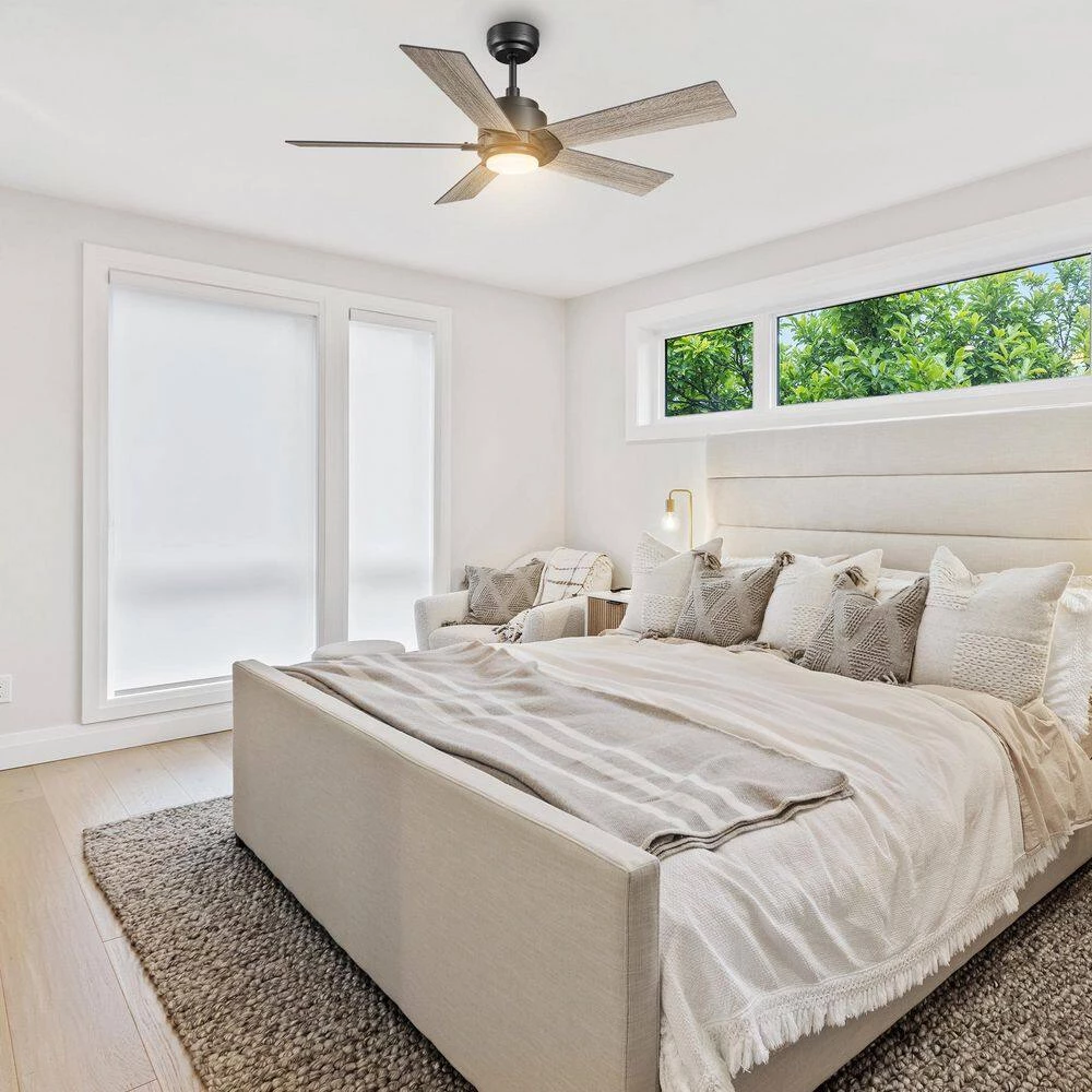 Aspen 56 in. Dimmable LED Indoor/Outdoor Black Smart Ceiling Fan with Light and Remote, Works with Alexa/Google Home by CARRO 13 Aspen 56 in. Dimmable LED Indoor/Outdoor Black Smart Ceiling Fan with Light and Remote, Works with Alexa/Google Home by CARRO - Image 11