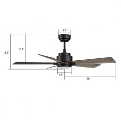 Aspen 56 in. Dimmable LED Indoor/Outdoor Black Smart Ceiling Fan with Light and Remote, Works with Alexa/Google Home by CARRO 20 Aspen 56 in. Dimmable LED Indoor/Outdoor Black Smart Ceiling Fan with Light and Remote, Works with Alexa/Google Home by CARRO -Decor Therapy Shop black carro ceiling fans with lights hs565j1 l11 bo 1 44 1000