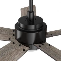 Aspen 56 in. Dimmable LED Indoor/Outdoor Black Smart Ceiling Fan with Light and Remote, Works with Alexa/Google Home by CARRO 18 Aspen 56 in. Dimmable LED Indoor/Outdoor Black Smart Ceiling Fan with Light and Remote, Works with Alexa/Google Home by CARRO -Decor Therapy Shop black carro ceiling fans with lights hs565j1 l11 bo 1 4f 1000