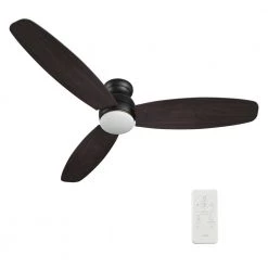 Trendsetter 60 in. Dimmable LED Indoor/Outdoor Black Smart Ceiling Fan with Light and Remote, Works w/Alexa/Google Home by CARRO 19 Trendsetter 60 in. Dimmable LED Indoor/Outdoor Black Smart Ceiling Fan with Light and Remote, Works w/Alexa/Google Home by CARRO -Decor Therapy Shop black carro ceiling fans with lights hs603q l12 b5 1 1f 1000