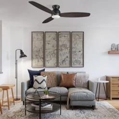 Trendsetter 60 in. Dimmable LED Indoor/Outdoor Black Smart Ceiling Fan with Light and Remote, Works w/Alexa/Google Home by CARRO 23 Trendsetter 60 in. Dimmable LED Indoor/Outdoor Black Smart Ceiling Fan with Light and Remote, Works w/Alexa/Google Home by CARRO -Decor Therapy Shop black carro ceiling fans with lights hs603q l12 b5 1 31 1000