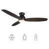 Trendsetter 60 in. Dimmable LED Indoor/Outdoor Black Smart Ceiling Fan with Light and Remote, Works w/Alexa/Google Home by CARRO -Decor Therapy Shop black carro ceiling fans with lights hs603q l12 b5 1 64 1000