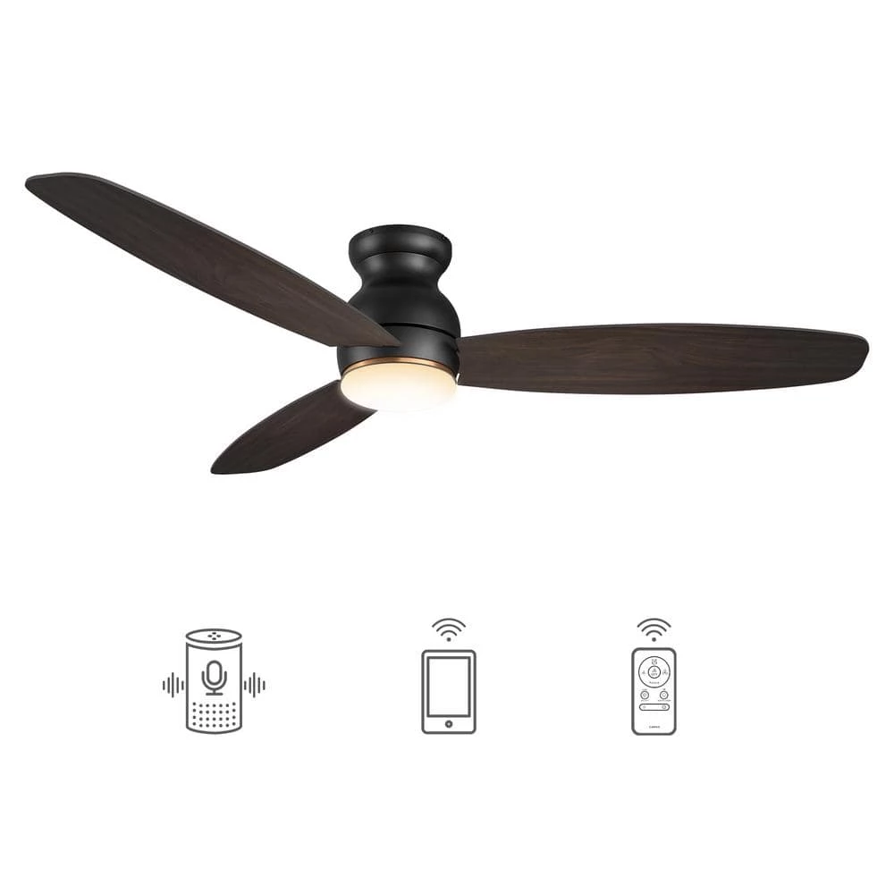 Trendsetter 60 in. Dimmable LED Indoor/Outdoor Black Smart Ceiling Fan with Light and Remote, Works w/Alexa/Google Home by CARRO 3 Trendsetter 60 in. Dimmable LED Indoor/Outdoor Black Smart Ceiling Fan with Light and Remote, Works w/Alexa/Google Home by CARRO