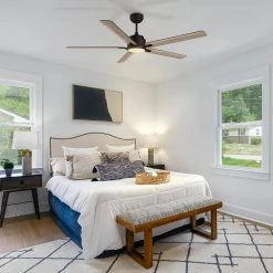 Essex 60 in. Dimmable LED Indoor/Outdoor Black Smart Ceiling Fan with Light and Remote, Works with Alexa/Google Home by CARRO 22 Essex 60 in. Dimmable LED Indoor/Outdoor Black Smart Ceiling Fan with Light and Remote, Works with Alexa/Google Home by CARRO -Decor Therapy Shop black carro ceiling fans with lights hs605j l12 bg 1 44 1000