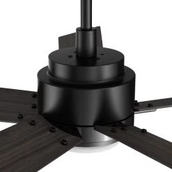 Aspen 60 in. Dimmable LED Indoor/Outdoor Black Smart Ceiling Fan with Light and Remote, Works with Alexa/Google Home by CARRO -Decor Therapy Shop black carro ceiling fans with lights hs605j1 l11 b5 1 4f 1000