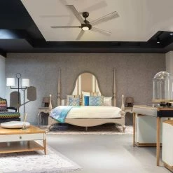 Aspen 60 in. Dimmable LED Indoor/Outdoor Black Smart Ceiling Fan with Light and Remote, Works with Alexa/Google Home by CARRO -Decor Therapy Shop black carro ceiling fans with lights hs605j1 l11 bo 1 44 1000