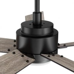 Aspen 60 in. Dimmable LED Indoor/Outdoor Black Smart Ceiling Fan with Light and Remote, Works with Alexa/Google Home by CARRO -Decor Therapy Shop black carro ceiling fans with lights hs605j1 l11 bo 1 4f 1000