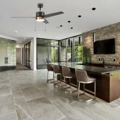 Dulac 52 in. Integrated LED Indoor Black Ceiling Fan with Light Kit and Pull Chain by CARRO -Decor Therapy Shop black carro ceiling fans with lights hwga 523a3 l12 b2 1g fa 1000