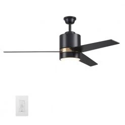 Ranger 52 in. Integrated LED Indoor Black Smart Ceiling Fan with Light Kit and Wall Control, Works w/Alexa/Google Home by CARRO