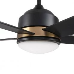 Soran 52 in. Integrated LED Indoor Black Smart Ceiling Fan with Light Kit and Wall Control, Works with Alexa/Google Home by CARRO 21 Soran 52 in. Integrated LED Indoor Black Smart Ceiling Fan with Light Kit and Wall Control, Works with Alexa/Google Home by CARRO -Decor Therapy Shop black carro ceiling fans with lights hwgs 525a2 l11 b2 1g 1f 1000