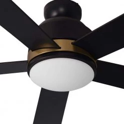 Soran 52 in. Integrated LED Indoor Black Smart Ceiling Fan with Light Kit and Wall Control, Works with Alexa/Google Home by CARRO 22 Soran 52 in. Integrated LED Indoor Black Smart Ceiling Fan with Light Kit and Wall Control, Works with Alexa/Google Home by CARRO -Decor Therapy Shop black carro ceiling fans with lights hwgs 525a2 l11 b2 1g 44 1000