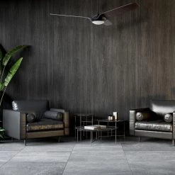 Alden 52 in. Dimmable LED Indoor/Outdoor Black Smart Ceiling Fan with Light and Remote, Works with Alexa/Google Home by CARRO -Decor Therapy Shop black carro ceiling fans with lights ns523a l12 b5 44 1000