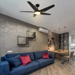 Beaumont 52 in. Dimmable LED Indoor/Outdoor Black Smart Ceiling Fan with Light and Remote, Works with Alexa/Google Home by CARRO 23 Beaumont 52 in. Dimmable LED Indoor/Outdoor Black Smart Ceiling Fan with Light and Remote, Works with Alexa/Google Home by CARRO -Decor Therapy Shop black carro ceiling fans with lights ns525b l22 b2 31 1000