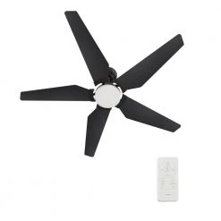 Beaumont 52 in. Dimmable LED Indoor/Outdoor Black Smart Ceiling Fan with Light and Remote, Works with Alexa/Google Home by CARRO 18 Beaumont 52 in. Dimmable LED Indoor/Outdoor Black Smart Ceiling Fan with Light and Remote, Works with Alexa/Google Home by CARRO -Decor Therapy Shop black carro ceiling fans with lights ns525b l22 b2 4f 1000