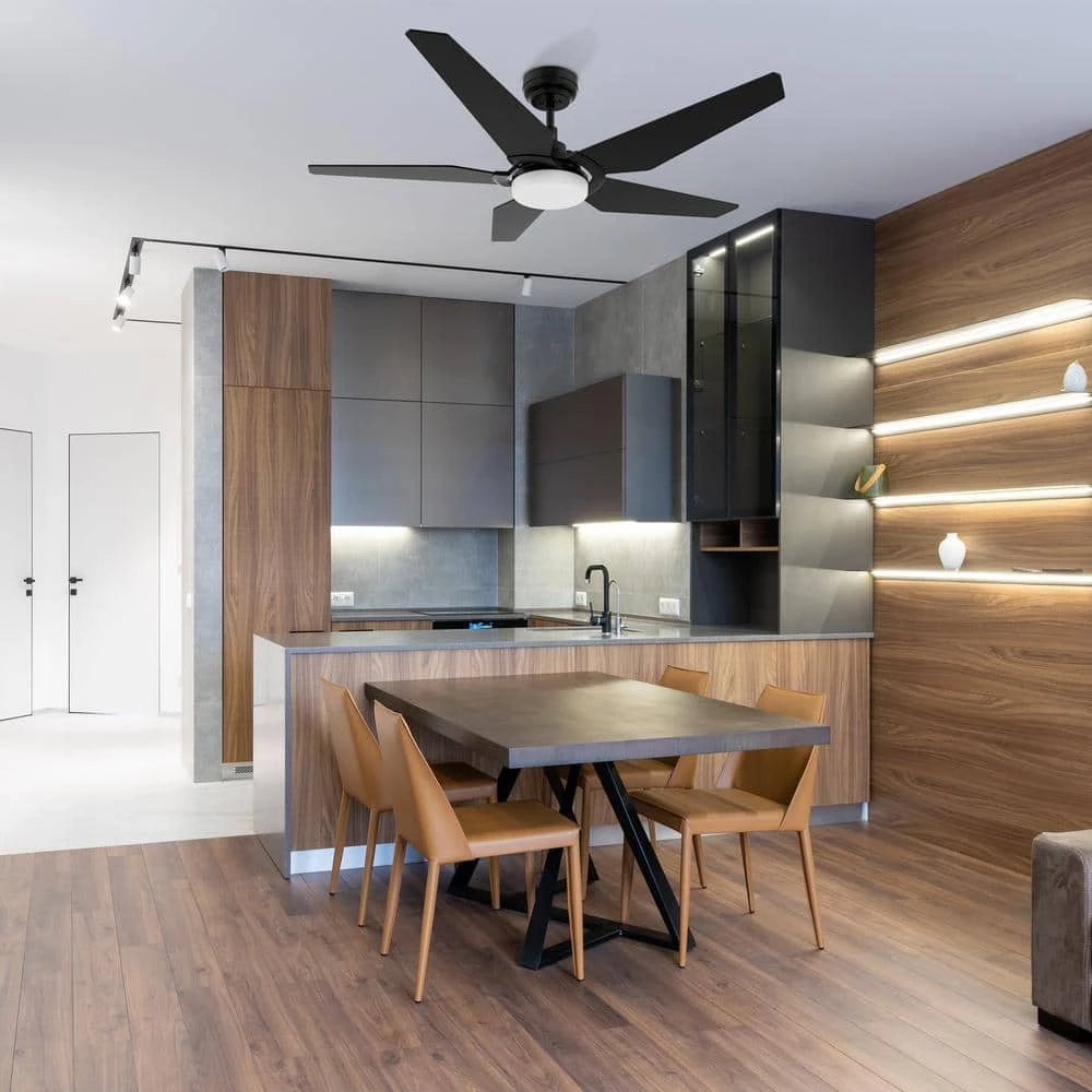 Beaumont 52 in. Dimmable LED Indoor/Outdoor Black Smart Ceiling Fan with Light and Remote, Works with Alexa/Google Home by CARRO 4 Beaumont 52 in. Dimmable LED Indoor/Outdoor Black Smart Ceiling Fan with Light and Remote, Works with Alexa/Google Home by CARRO - Image 2