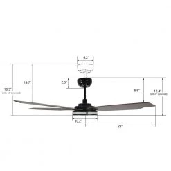 Starfish 56 in. Dimmable LED Indoor/Outdoor Black Smart Ceiling Fan with Light and Remote, Works with Alexa/Google Home by CARRO 14 Starfish 56 in. Dimmable LED Indoor/Outdoor Black Smart Ceiling Fan with Light and Remote, Works with Alexa/Google Home by CARRO -Decor Therapy Shop black carro ceiling fans with lights ns565s l13 b5 44 1000