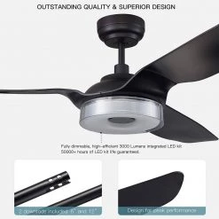 Finley 60 in. Dimmable LED Indoor/Outdoor Black Smart Ceiling Fan, Light and Remote, Works with Alexa/Google Home/Siri by CARRO 20 Finley 60 in. Dimmable LED Indoor/Outdoor Black Smart Ceiling Fan, Light and Remote, Works with Alexa/Google Home/Siri by CARRO -Decor Therapy Shop black carro ceiling fans with lights ns603f l13 b2 4f 1000