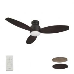 Trendsetter 52 in. Dimmable LED Indoor/Outdoor Black Smart Ceiling Fan with Light and Remote, Works w/Alexa/Google Home by CARRO
