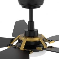 Voyager 52 in. Dimmable LED Indoor/Outdoor Black Smart Ceiling Fan with Light and Remote, Works w/Alexa/Google Home by CARRO -Decor Therapy Shop black carro ceiling fans with lights s525b l22 b2 1g 66 1000