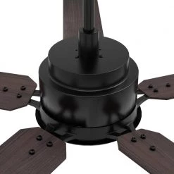 Essex 52 in. Integrated LED Indoor/Outdoor Black Smart Ceiling Fan with Light and Remote, Works w/Alexa/Google Home by CARRO -Decor Therapy Shop black carro ceiling fans with lights s525j l12 b5 1 4f 1000