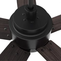 Aspen 52 in. Dimmable LED Indoor/Outdoor Black Smart Ceiling Fan with Light and Remote, Works with Alexa/Google Home by CARRO -Decor Therapy Shop black carro ceiling fans with lights s525j1 l11 b5 1 4f 1000