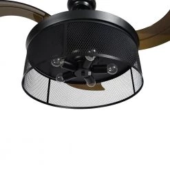 Paramount 42 in. Black Retractable Smart Ceiling Fan with light kit and Wall Control, Works with Alexa/Google Home by CARRO -Decor Therapy Shop black carro ceiling fans with lights wgs 423d1 l11 bk 1 1f 1000