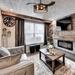 Paramount 42 in. Black Retractable Smart Ceiling Fan with light kit and Wall Control, Works with Alexa/Google Home by CARRO -Decor Therapy Shop black carro ceiling fans with lights wgs 423d1 l11 bk 1 31 1000