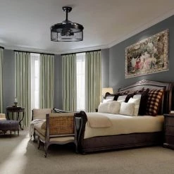 Paramount 42 in. Black Retractable Smart Ceiling Fan with light kit and Wall Control, Works with Alexa/Google Home by CARRO -Decor Therapy Shop black carro ceiling fans with lights wgs 423d1 l11 bk 1 76 1000