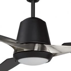 Exton 52 in. Integrated LED Indoor Black Smart Ceiling Fan with Light Kit and Wall Control, Works with Alexa/Google Home by CARRO -Decor Therapy Shop black carro ceiling fans with lights wgs 523f l12 b2 1 4f 1000