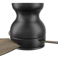 Trendsetter 48 in. Indoor Black 10-Speed DC Motor Flush Mount Ceiling Fan with Remote Control by CARRO -Decor Therapy Shop black carro ceiling fans without lights hc483q n10 bo 1 fm 4f 1000