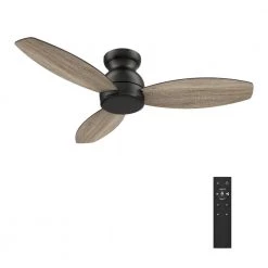 Trendsetter 48 in. Indoor Black 10-Speed DC Motor Flush Mount Ceiling Fan with Remote Control by CARRO