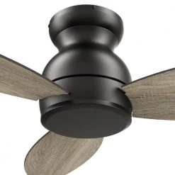 Trendsetter 48 in. Indoor Black 10-Speed DC Motor Flush Mount Ceiling Fan with Remote Control by CARRO -Decor Therapy Shop black carro ceiling fans without lights hc483q n10 bo 1 fm c3 1000