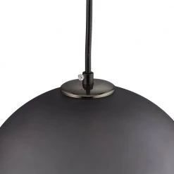 Helos 1-Light Black Pendant with Gray Globe Frosted Glass Shade by CARRO -Decor Therapy Shop black carro chandeliers p g0910011a1 1f 1000
