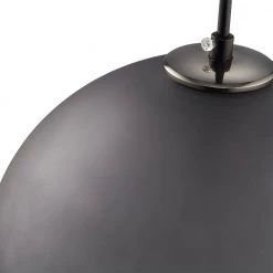 Helos 1-Light Black Pendant with Gray Globe Frosted Glass Shade by CARRO -Decor Therapy Shop black carro chandeliers p g0910011a1 4f 1000