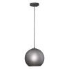 Helos 1-Light Black Pendant with Gray Globe Frosted Glass Shade by CARRO -Decor Therapy Shop black carro chandeliers p g0910011a1 64 1000