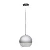 Helos Big 1-Light Black Pendant with Chrome Globe Glass Shade by CARRO -Decor Therapy Shop black carro chandeliers p g1211011a1 64 1000