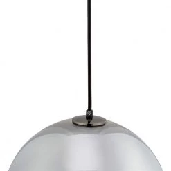 Helos Big 1-Light Black Pendant with Chrome Globe Glass Shade by CARRO -Decor Therapy Shop black carro chandeliers p g1211011a1 c3 1000