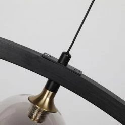 Turin 7-Watt Integrated LED Black Pendant with Smoke Gray Glass Shade by CARRO -Decor Therapy Shop black carro chandeliers p g2007011b1 1f 1000 1