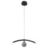 Turin 7-Watt Integrated LED Black Pendant with Smoke Gray Glass Shade by CARRO -Decor Therapy Shop black carro chandeliers p g2007011b1 64 1000 1