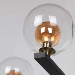 Ravenna 4-Light 18-Watt Integrated LED Black Pendant with Double Wall Glass Shade by CARRO -Decor Therapy Shop black carro chandeliers p g2108011b1 4f 1000