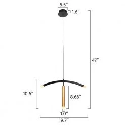 Seville 7-Watt Integrated LED Black Pendant with Frosted Acrylic Shades by CARRO -Decor Therapy Shop black carro chandeliers p m2011011b1 fa 1000