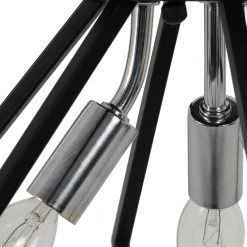 Septer 11 in. 3-Light Black and Chrome Geometric Flush Mount by Decor Therapy 9 Septer 11 in. 3-Light Black and Chrome Geometric Flush Mount by Decor Therapy -Decor Therapy Shop black chrome decor therapy flush mount lights ch1945 1f 1000