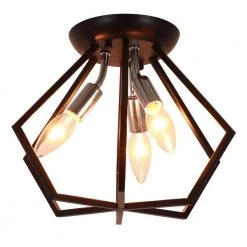 Septer 11 in. 3-Light Black and Chrome Geometric Flush Mount by Decor Therapy 8 Septer 11 in. 3-Light Black and Chrome Geometric Flush Mount by Decor Therapy -Decor Therapy Shop black chrome decor therapy flush mount lights ch1945 c3 1000