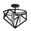 Alexa 3-Light Black Semi-Flush Mount Light by Decor Therapy -Decor Therapy Shop black decor therapy chandeliers ch1893 64 1000