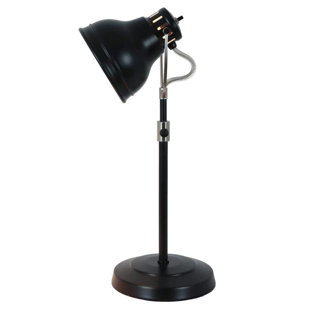 21 in. Black Desk Task Indoor Table Lamp with Black Adjustable Shade by Decor Therapy 4 21 in. Black Desk Task Indoor Table Lamp with Black Adjustable Shade by Decor Therapy - Image 2