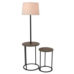 Ricard 58 in. Black Floor Lamp with Nesting Table Set by Decor Therapy -Decor Therapy Shop black decor therapy floor lamps mp2029 c3 1000