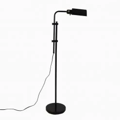 Harvey Pharmacy 60.5 in. Black Floor Lamp with Metal Shade by Decor Therapy